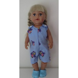 strandpakje blauw jet baby born 43cm