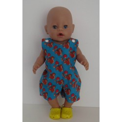 strandpakje blauw eekhoorn baby born 43cm