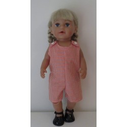 strandpakje oranje geruit baby born 43cm