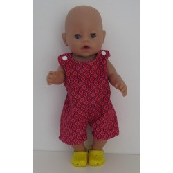 strandpakje roze retro baby born 43cm