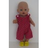 strandpakje roze retro baby born 43cm