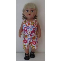 strandpakje wit met vlinder en bloemen baby born 43cm