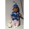 complete set roze met koeien blauw baby born 43cm