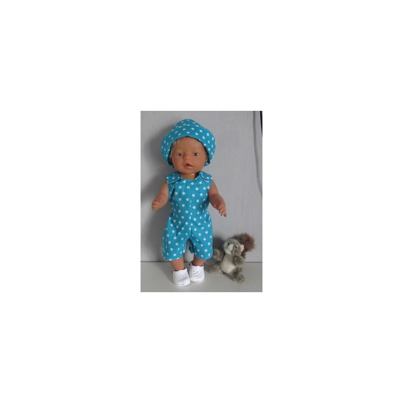 strandpakje blauw sterren  baby born 43cm