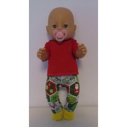 broek set kerst baby born 43cm