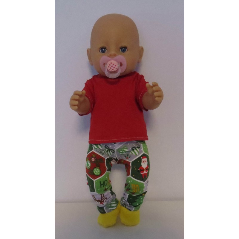 broek set kerst baby born 43cm