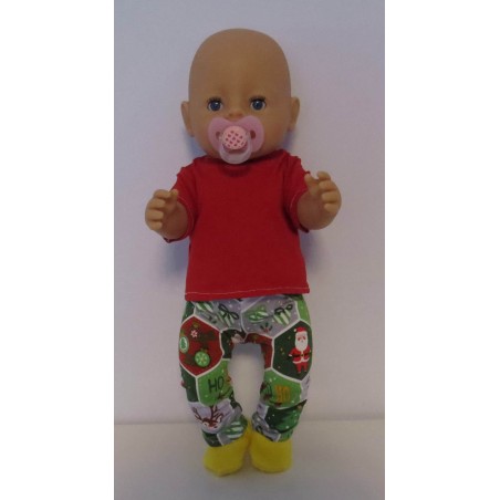 broek set kerst baby born 43cm