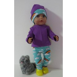 broek set wolken baby born 43cm