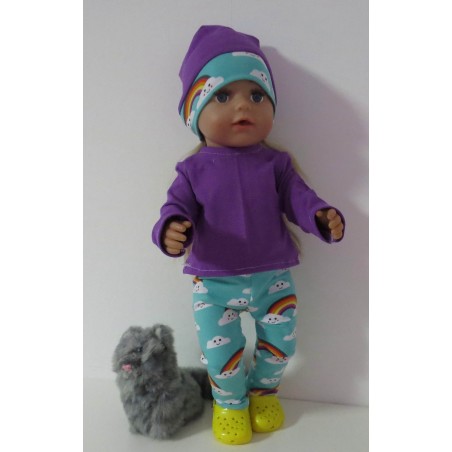 broek set wolken baby born 43cm