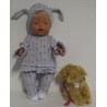 broek set grijs pijlen baby born 43cm