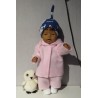 complete set roze met koeien blauw baby born 43cm