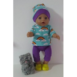 broek set wolken baby born 43cm