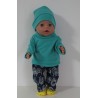 broek set vogels baby born 43cm