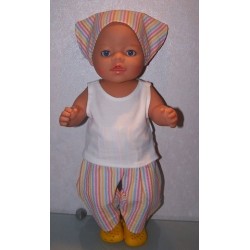 broek set gestreept baby born 43cm