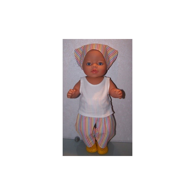 broek set gestreept baby born 43cm