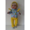 broek set blauw vogels baby born 43cm
