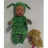 broek set groen krokodillen baby born 43cm