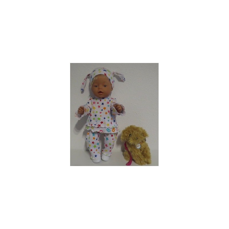 broek set wit sterren baby born 43cm