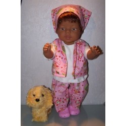 luxe broek set strawberry shortcake   baby born 43cm