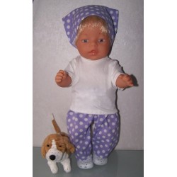 broek set lila polka dots baby born 43cm
