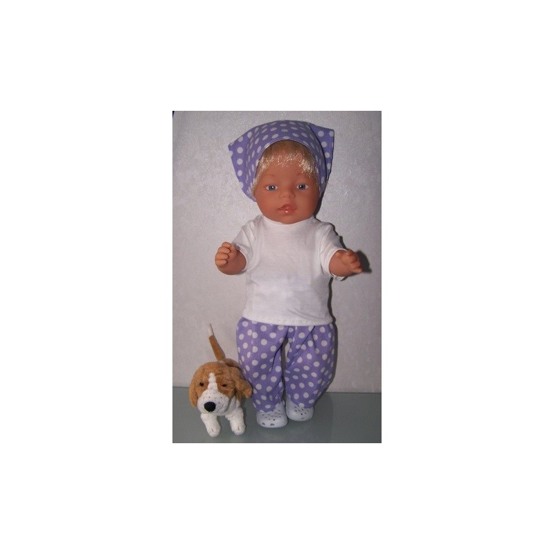 broek set lila polka dots baby born 43cm