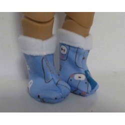 stoffen laarzen blauw beren baby born little 36cm