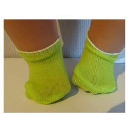 sokjes groen voor poppen van 32t/m 38cm