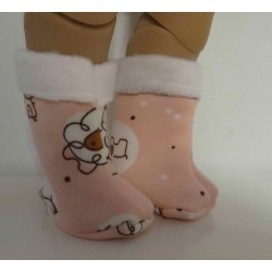 stoffen roze dieren laarzen baby born little 36cm