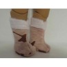 stoffen laarzen roze met vogels baby born little 36cm