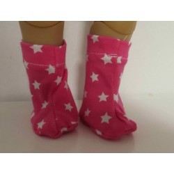 stoffen laarzen hard roze sterren baby born little 36cm