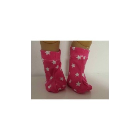 stoffen laarzen hard roze sterren baby born little 36cm