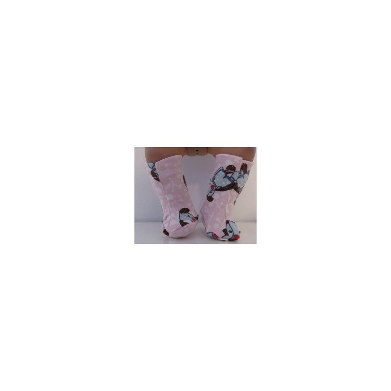 stoffen laarzen roze honden baby born little 36cm