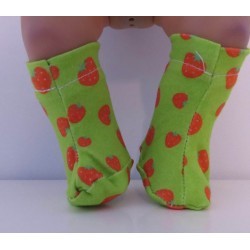 stoffen laarzen groen aardbeien baby born little 36cm