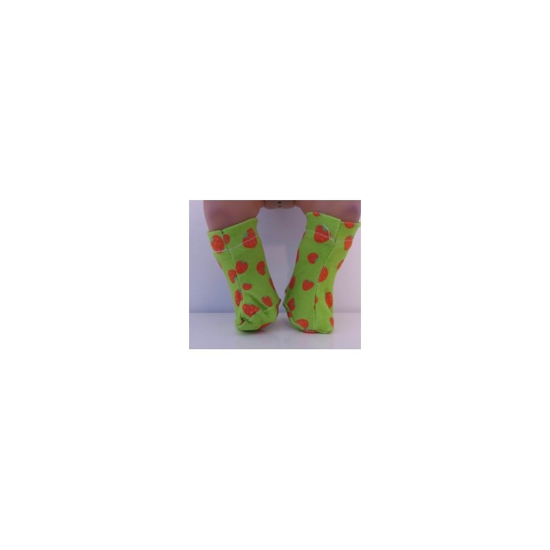 stoffen laarzen groen aardbeien baby born little 36cm