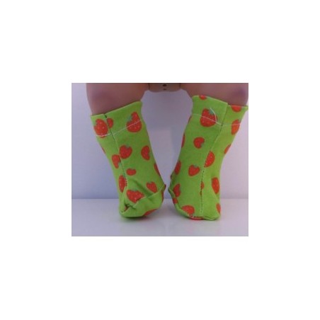 stoffen laarzen groen aardbeien baby born little 36cm
