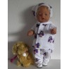 luxe broek set jet wit baby born 43cm