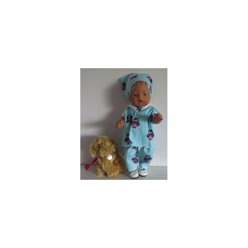 luxe broek set jet mint baby born 43cm