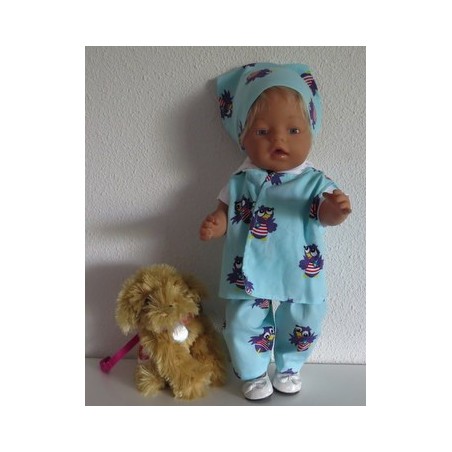 luxe broek set jet mint baby born 43cm