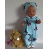 luxe broek set jet mint baby born 43cm
