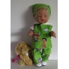 luxe broek set jokie groen baby born 43cm