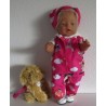 luxe broek set jokie hard roze baby born 43cm